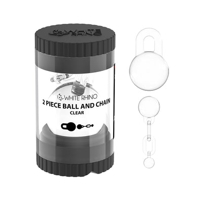 Terp Slurper 2 Piece Ball and Chain with Silicone Jar - Clear